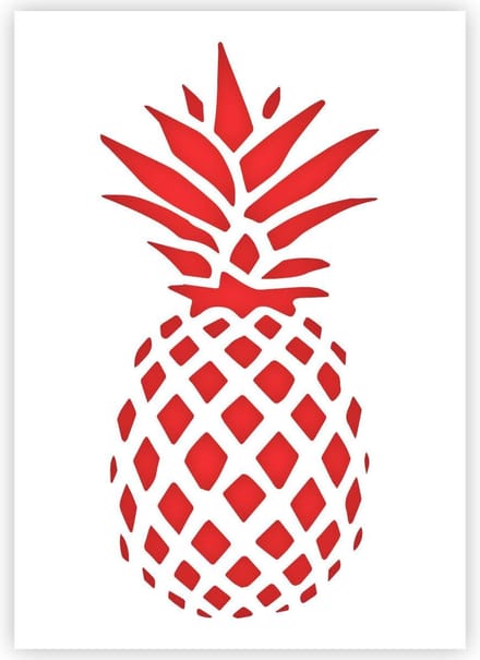 QBIX Ananas Sjabloon - A4 Formaat - Kunststof - Stencil