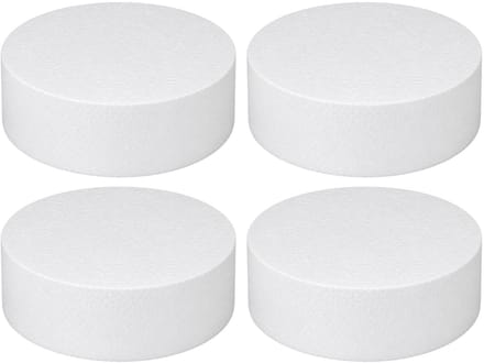 Piepschuim vormen - cirkel - 4x - D15 x 4 cm - styropor hobby / DIY vorm - basis knutselfiguren