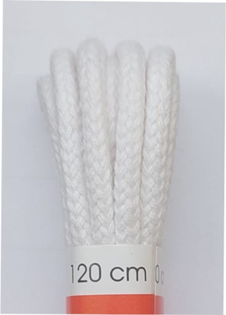 Ronilux Veter - Wit - Rond - Koord Veters - Lengte 120 cm - Dikte 4 mm - Schoenveter