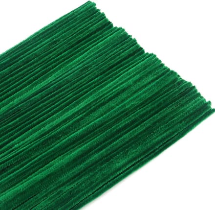 200 Stuks Donkergroene Pijpenragers Chenille Stelen voor Creatieve Knutselprojecten en DIY Versieringen