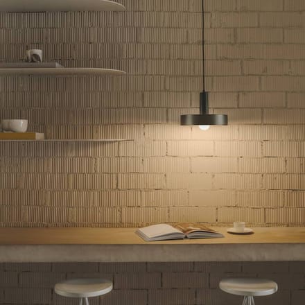LEDS-C4 Keops 1 hanglamp, bruin mat, Ø 28 cm, aluminium