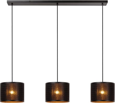 Lucide TAGALOG - Hanglamp - Ø 40 cm - 3xE27 - Zwart - Essential - Japandi