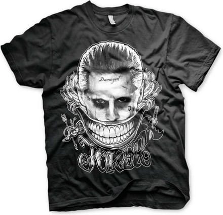 DC Comics Suicide Squad Heren Tshirt -M- Joker - Damaged Zwart
