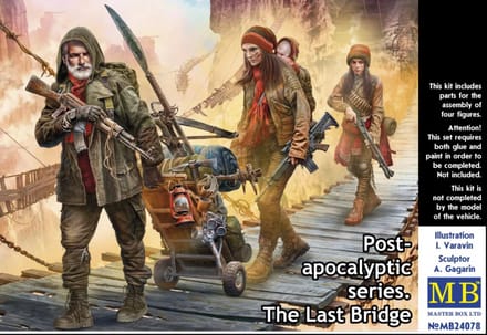 Master Box Modelbouwpakket Militaire voertuigen - 24078 Post-apocalyptic series - The Last Bridge Plastic - 1:24 - Modelbouw