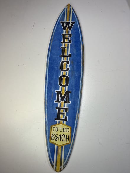 Houten surfplank 90cm ! welcome to the beach