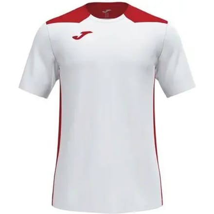 Joma Championship VI Shirt Korte Mouw Kinderen - Wit / Rood | Maat: 128-140