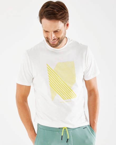 Mexx T-shirt Ronde Hals Off White - Maat M