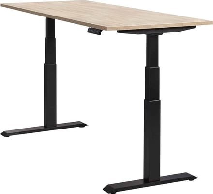 Elektrisch verstelbare zit/sta werkplek Basic breed 160CM diep 80CM bladkleur Wit framekleur Wit (RAL9010)