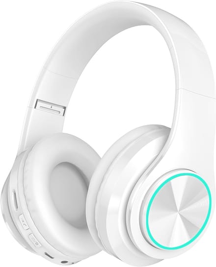 Pro Care Excellent Quality® Headset met Microfoon LED verlichting - Headset Draadloos - Bluetooth - Active Noise Reduction - SD card mogelijkheid - Kleur Wit