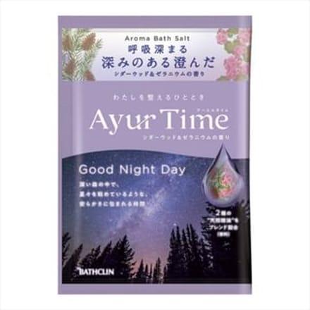 BATHCLIN - Ayur Time Aroma Bath Salt Good Night Day 40g