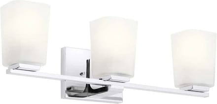 Kichler LED Wandlamp Roehm | 3W 3000K 300Lm 830 | IP44 | Dimbaar | Polished Chrome