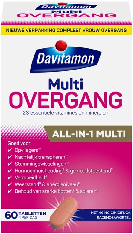 Davitamon - Compleet Vrouw Overgang Multivitamine - 4 x 60 tabletten - Voordeelverpakking