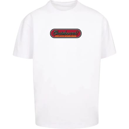 Merchcode - The Skateboard Magazin Cover No 11 Oversize Heren Tshirt - XS - Wit