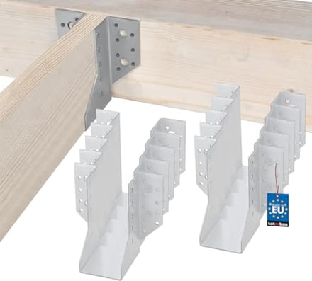 Set van 10 Balkverbinders Type A 60 mm voor Houten Constructies Buitentoepassing