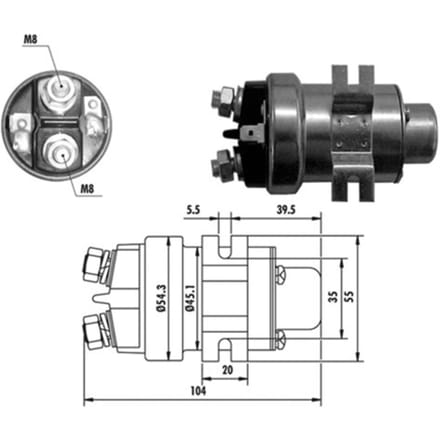 Magneetschakelaar, starter MAGNETI MARELLI 940113050018