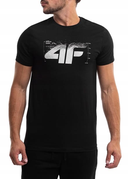 4F T-shirt Heren - Zwart - Katoen - Maat S