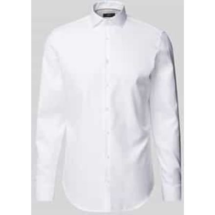 Slim fit zakelijk overhemd met haaikraag
