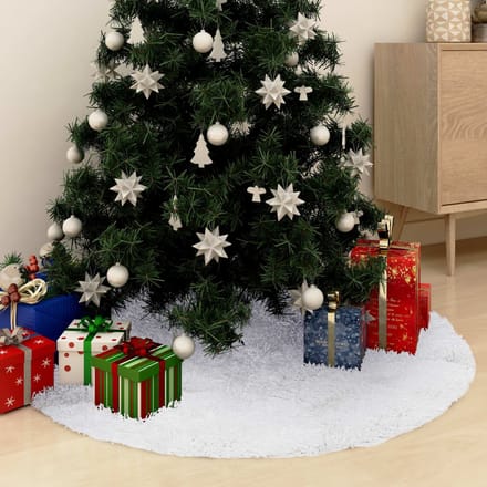 vidaXL - Kerstboomrok - Wit - 122 - cm - Imitatiebont