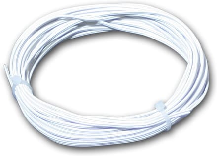 10 Meter Tweeaderige Koperkabel 0.14mm² Wit