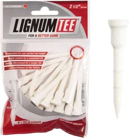 Lignum - Tees - 62 MM - wit - 12 stuks