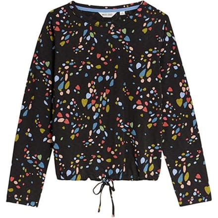 White Stuff Tasha Tie Hem Top Black Printed Taglia: 6 | Magliette intime Outlet | Donna | Nero
