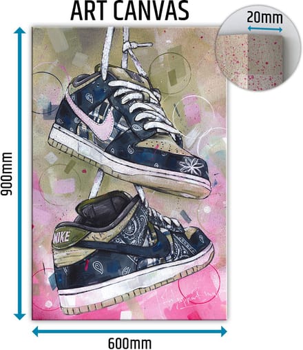 Sneaker canvas 60x90 cm