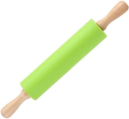 Doodadeals® Deegroller Antikleef - Rolstok - Siliconen - Groen - 1 stuks