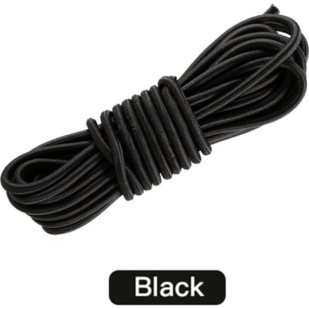 5 Mètres 4mm   5mm Corde Élastique Bungee pour Kayak Bateau 4mm noir