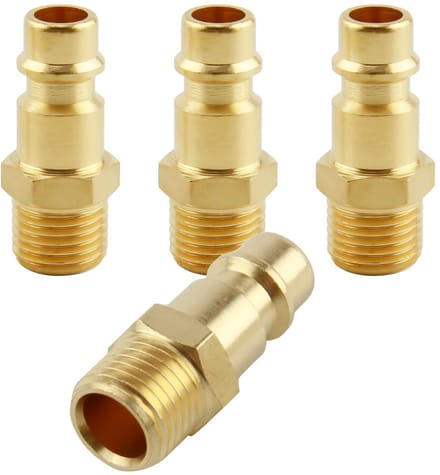 Dailygoods- Persluchtaansluitingen Set van 4 - Messing Connectoren