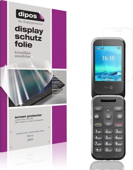 dipos – 4x Beschermfolie geschikt voor Doro 2800 | Krasbestendige & heldere Screenprotector Ultra-Thin