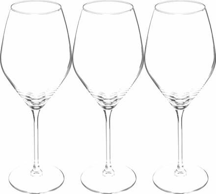 Secret de Gourmet Wijnglazen set Silvia - doosje 12x stuks - chique glas - 34 CL - witte/rode/rose