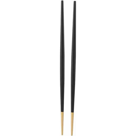 304 Roestvrij Staal Eetstokjes Japans Sushi Goud Eetstokjes Servies Set(Zwart) black
