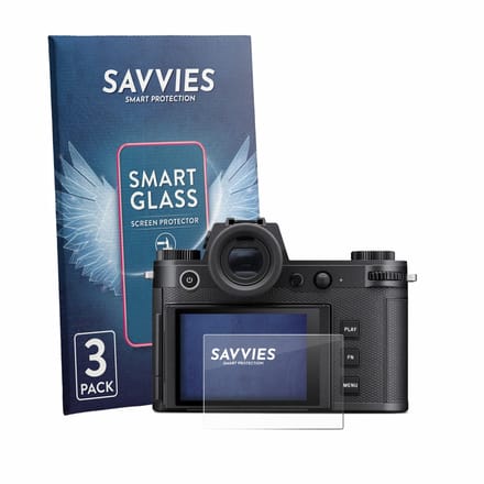 3 Stuks Savvies Screenprotector - geschikt voor Leica SL3-P - beschermfolie glas transparant