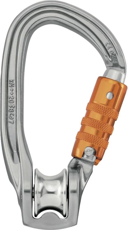 Petzl Rollclip Z - triact lock - grijs/oranje