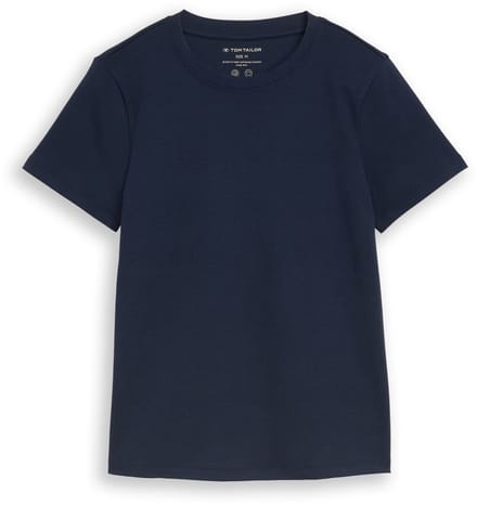 Tom Tailor - Basic T-shirt van katoen - Maat S - Real Navy Blue