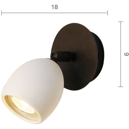 Menzel Provence mat wandspot met keramische kap