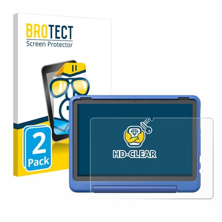 BROTECT - Screenprotector voor Amazon Fire HD 10 Kids Pro 2023 - Folie Beschermfolie transparant 2 Stuks