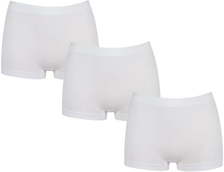 J&C Underwear 3-pack Dames katoenen boxershort 4166 Wit - maat S/M