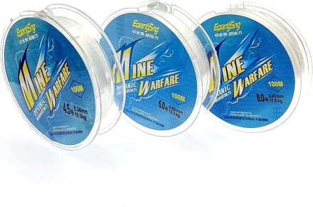 3 Stuks 100 Meter Duidelijke Nylon Monofilament Vislijn - 8mm, 6mm, 4.5mm