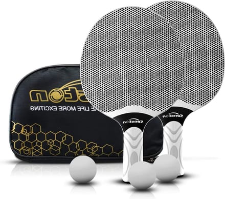 Professionele tafeltennisracketset - composiet rubberen pingpongpeddel met koffer