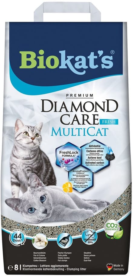 Biokat's Diamond Care Multicat - Kattenbakvulling - 2 x 8 l