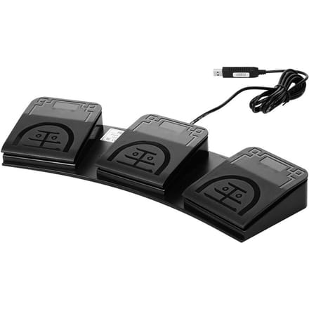 FS2020U1 USB Voetschakelaar Bedieningssleutel Aangepast Computer Toetsenbord Actie Pedaal voor Medische Apparaten Instrumenten zwart