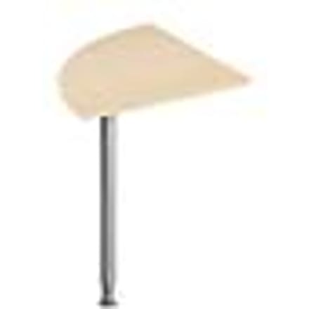 Schäfer Shop  Genius Vergadertafel-aanbouwelement, kwartcirkel, 800 x 800 mm, esdoorn