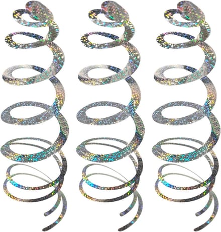 Set van 3 Reflecterende Spiralige Vogelafschrikkers voor Balkon en Windbescherming tegen Duiven