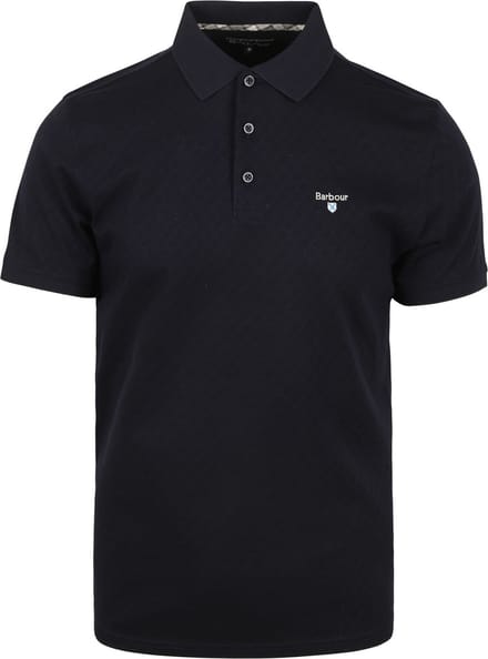 Barbour Polo Sutton Tailored Donkerblauw (navy) - Maat M - Heren