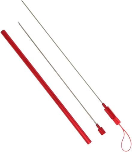 Vis Ontluchtingsnaald - Vis Tool - Vis Ontluchten - Dubbel Formaat Hol - 30 x 2 cm - Rood
