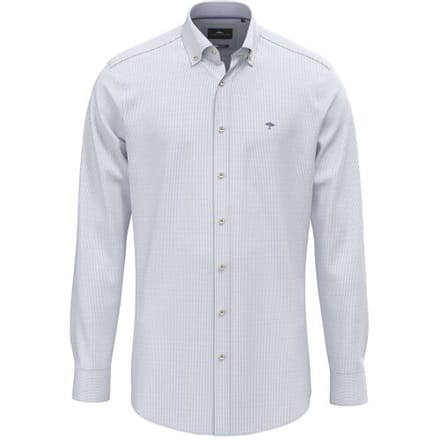 Fynch-Hatton Overhemd Fine Oxford Stripe Button-Down Crystal Blue / male