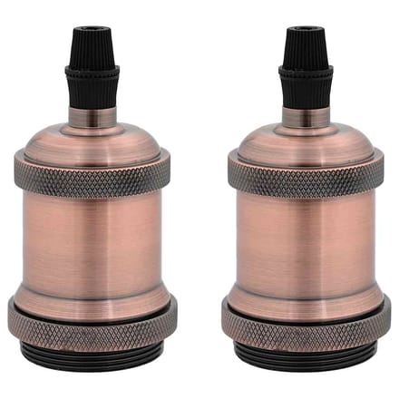 vidaXL Lamphouders 2 st rood brons E27
