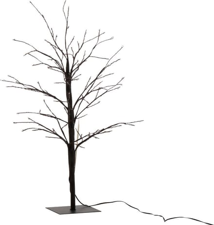 J-Line decoratie Kerstboom Kaal - metaal - zwart - small - LED