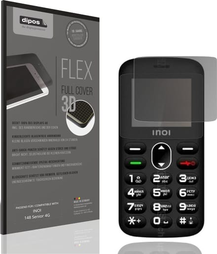 dipos FLEX – Matte Privacy Screenprotector geschikt voor INOI 148 Senior 4G | Volledige Schermbescherming | Case-Friendly